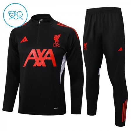 Liverpool Zwarte Trainings Sweatshirt Kwart-Zip 2024-25  - Kids